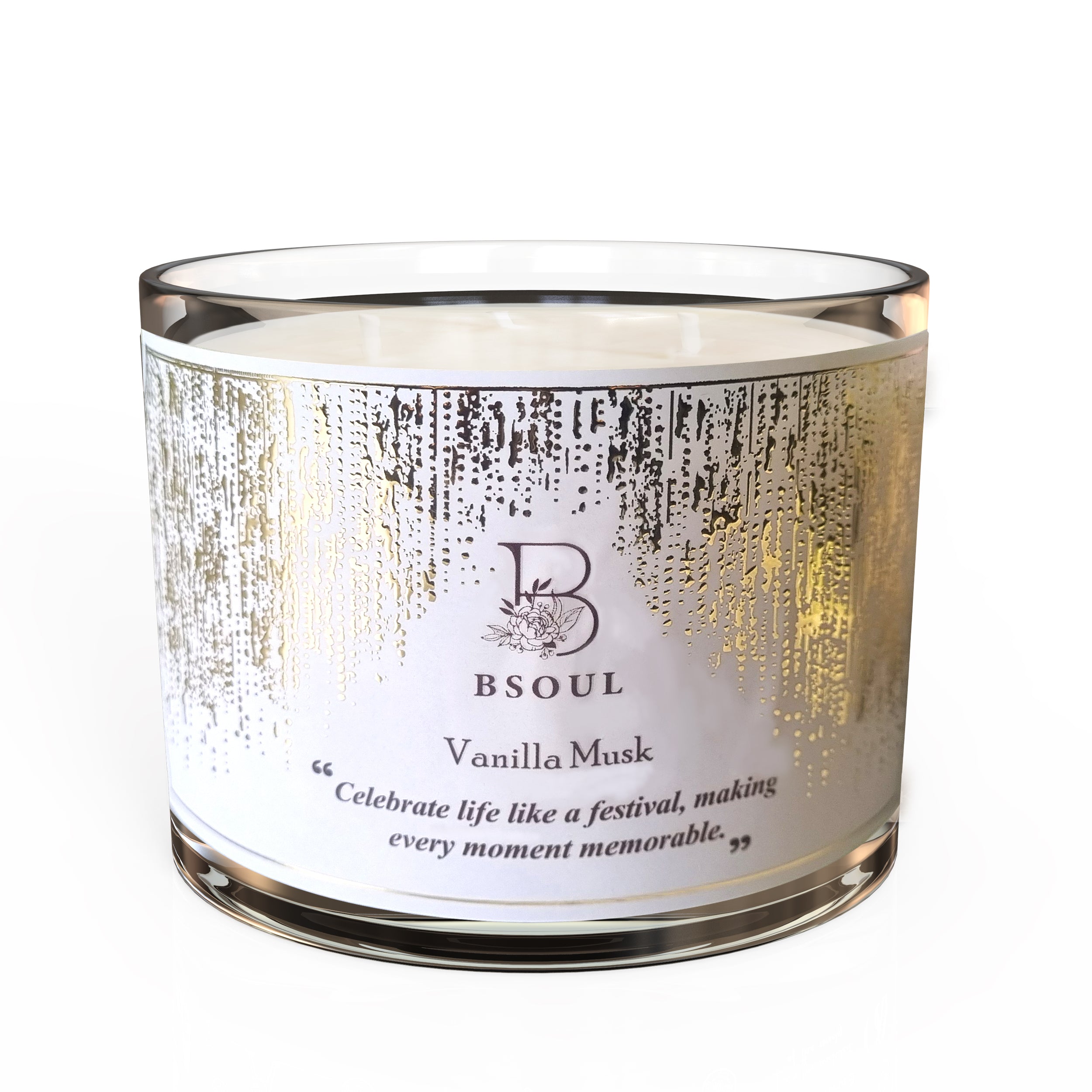 3 Wick Glass with Lid (Vanilla Musk)
